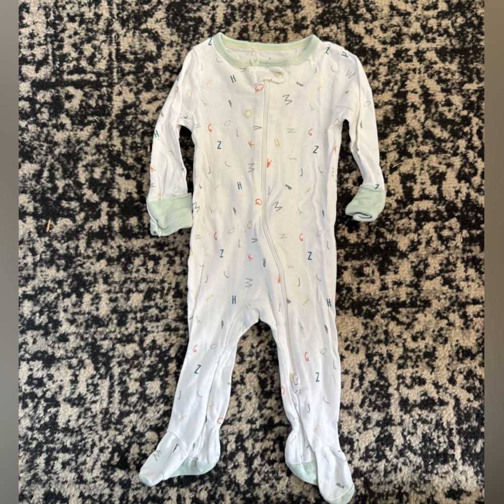 FREE WHEN BUNDELED Cloud Island Alphabet Print Footed One Piece